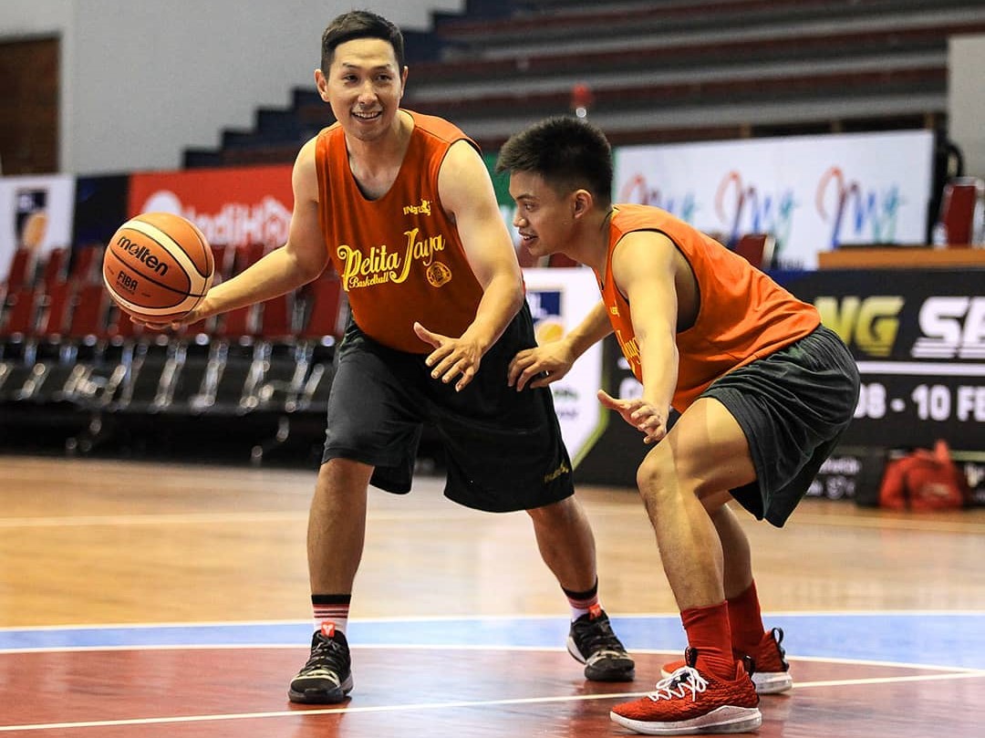 Aksi Iyus dalam salah satu sesi latihan Skuad Pelita Jaya